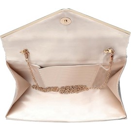 Fioeyr Women Diamante Envelope Clutch Bag Evening bag Handbag Purse Wedding, Bridal, Prom, Party Shoulder Bags