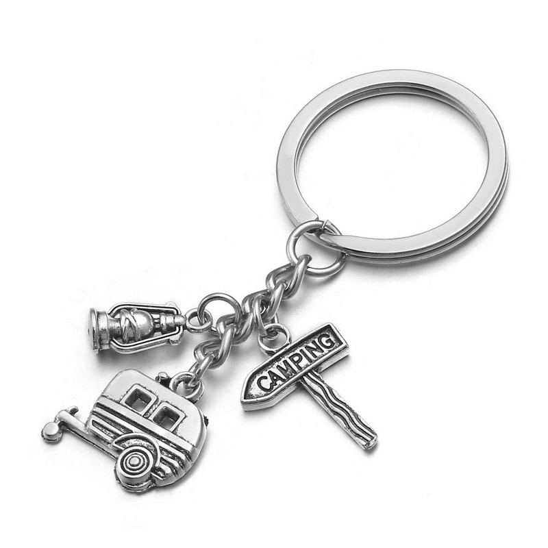 Jovivi Caravan Camping Light Travel Keyring Alloy Keyring Keychain Tourist
