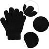 Cooraby 3 Pairs Winter Kids Gloves Warm Stretchy Knitted Magic