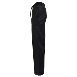 M&M SCRUBS Classic 6 Pocket Black Chef Pants with Multi-Pack Quantities Available (1, Medium)