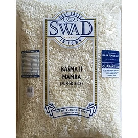 Swad Basmati Mamra (Puffed Rice) - 4 Lbs, 1.816kg, VALUE PACK, Indian Groceries