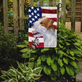 Caroline's Treasures SS4031GF USA American Flag with Jack Russell Terrier Flag Garden Size, Small, Multicolor
