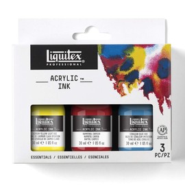 Liquitex Professional Acrylic Ink, 1-oz (30ml), Essential Color Set, Set of 3