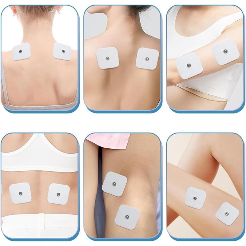 TENS Machine Pads 50 x 50mm 12 Pcs, Latex-Free TENS