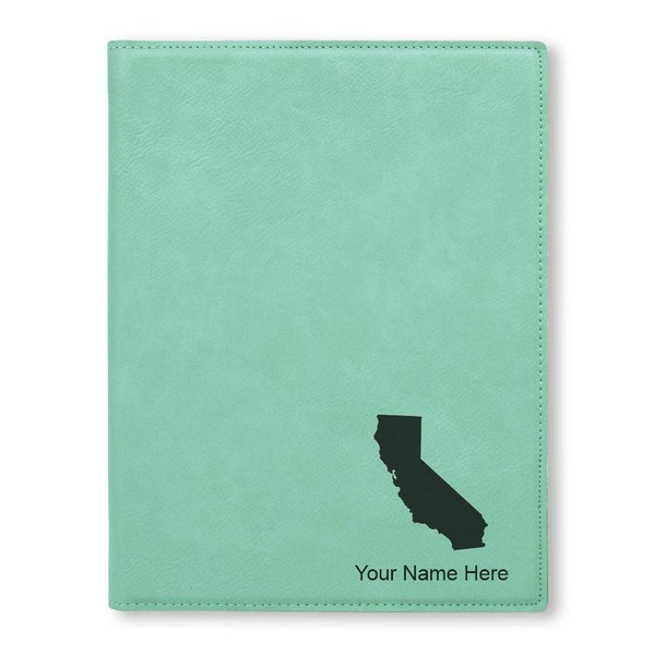 Large 9.5" X 12" Portfolio Notepad, State of California, Personalized