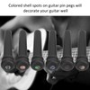 6pcs Ebony Acoustic Guitar Pins Pegs Guitar Parts Replacement Tool