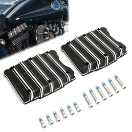 Gauge Billet Rocker Box Top Cover for Harley Twin Cam Engine 1999-2016 Road King FLHR Ultra Classic Electra Glide FLHTCU Street Glide FLHX 06-16 CNC Aluminum(Rocker Cover)