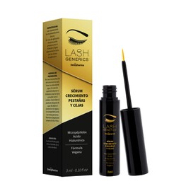 LASH GENERICS - Eyelash and Eyebrow Treatment 3 ml - Serum with High Growth, Density and Extension in 2 Weeks - With Micropeptides and Hyaluronic Acid