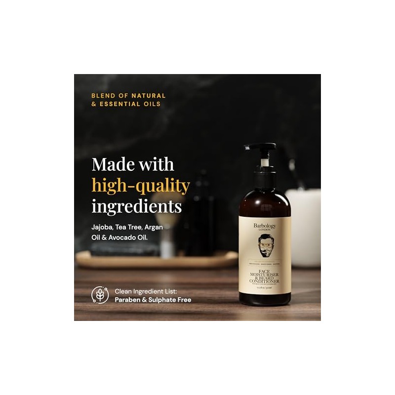 Hidratante 2 En 1 Para Barba Y Rostro Con Aceite