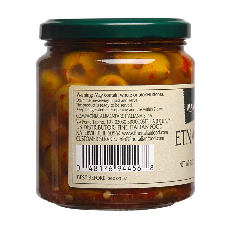 Mantova Etna Crushed Olives in a Spicy Brine with Chili,