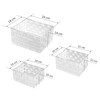 Lashuma Pack of 3 empty shelf boxes, basket sizes: 24