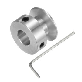 Kozelo V-belt pulley - [8 mm bore x 20 mm outer diameter] aluminium alloy V-groove drive pulley for 6 mm PU round belt for many existing drive constructions