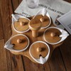 5pcs per Set Ceramic Sugar Bowl with Lids and Spoons,