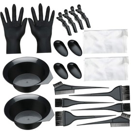 Baluue 20-piece Hair Coloring Tool Set Diy Kit for Home Salon No Mess Tinting Tool for Professional Use