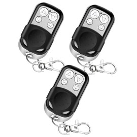 3 PCS 433MHz Universal Automatic Gate Remote Control Garage Door Copy Remote Control Fob Wireless Garage Door Opener Cloning Key with Fob 4 Buttons for Garage Doors Roller Shutters Car Electric Gates