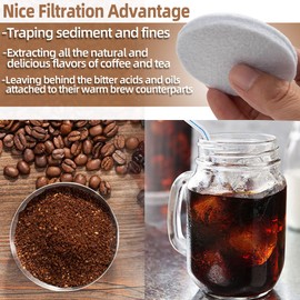 Coffee Filters for Cold Brew Maker - 10-Pack Reusable Coffee Filter Replacement for Cold Brew System