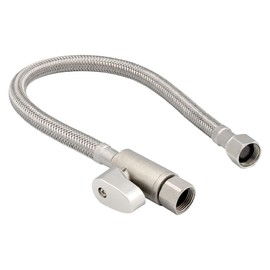 LUXE Bidet 3/8” x 3/8" x 15" Cold Water Bidet Hose with Integrated Shut-Off Valve, Only Compatible with NEO Plus Series Bidet Attachments