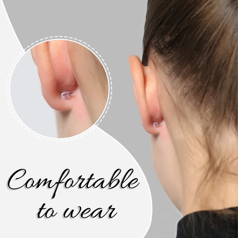 Rubber Earring Backs Soft Clear Earring Backings for Studs Hypoallergenic