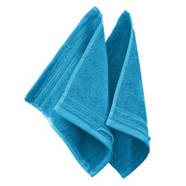 Erwin Müller Heidelberg Flannel Pack of 2, 100% Cotton, Turquoise, 30 x 30 cm, Lightweight, Quality, Absorbent, Quick-Drying, Compact, Ideal for Sports, Beach, Travel (Other Colours)