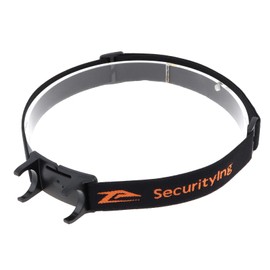 SecurityIng Elastic Headlight Band Adjustable 22mm-26mm for Flashlight with Headlamp Holder Black Strong Holding Force Adjustable Size Headlight Support Durable Nylon Ideal for Camping and Climbing