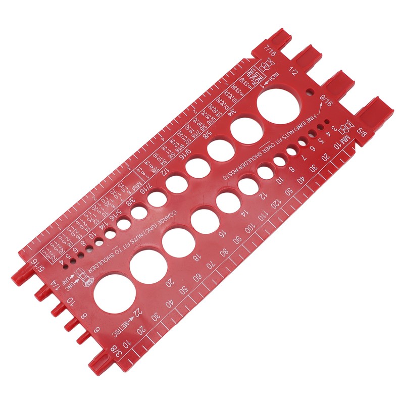 Nut Bolt Thread Gauge ABS Highly Accurate Portable Bolt Nut