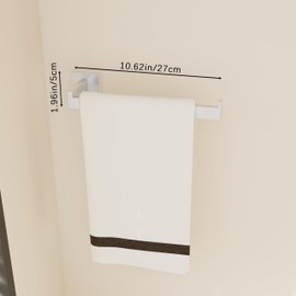 UOZVIE Bathroom Accessories Hand Towel Holder - Brushed Nickel Towel Holder SUS304 Stainless Steel Bathroom Hardware Square Wall Mounted Towel Rack, UOBH-304-7