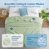 Joysoul King Size Seersucker Cooling Comforter - Lightweight Q-Max 0.45