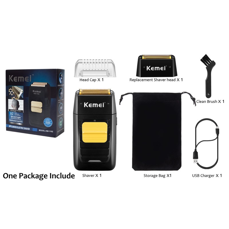 KEMEI Foil Shaver Double Electric Shaver for Men, Professional Electric