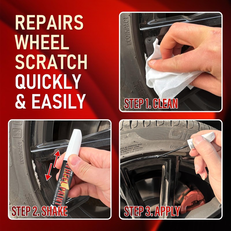 Gloss Black Rim Touch Up Paint, Rim Paint for Curb