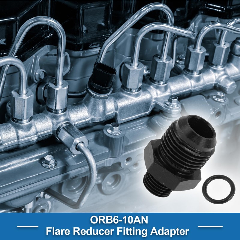 A ABSOPRO Male Flare Reducer Hose Fitting Adapter ORB6-10AN Fuel
