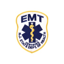 New Jersey EMT Patch Embroidered NJ Emergency Medical Technician Uniform Crest - F 27