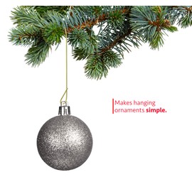 R'ND's - Juego de 300 ganchos para decoración de árbol de Navidad, ganchos de alambre de metal para decoración de árbol de Navidad (dorado)