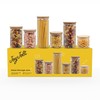 JoyJolt Borosilicate Glass Jars With Bamboo Lids. 6 Pc Set