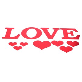 AUNMAS 3D Love Heart Mirror Wall Decals, Self Adhesive Art Stickers Peel and Stick, Removable Home Decor for Bedroom Living Room