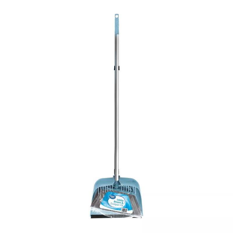 Lobby Broom and Dustpan Set, 2.75" x 11.81" x 41",