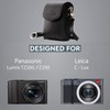 MegaGear MG1428 Panasonic Lumix DC-ZS200, TZ200, Leica C-Lux Leder Kameratasche
