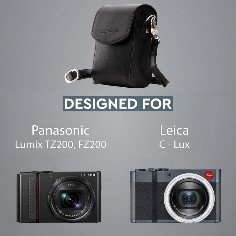 MegaGear MG1428 Panasonic Lumix DC-ZS200, TZ200, Leica C-Lux Leder Kameratasche