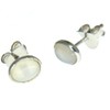 Chic-Net Studs braid edge moonstone oval 10 mm 925 sterling