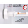 White Shower Curtain Rod with 12 Hooks, 18-72 Inches,Rust Resistance,