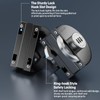 Ranbo Frameless Mechanical Combination Glass Door Lock, No-Drill Installation, Fits