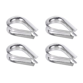 PATIKIL M8 316 Stainless Steel Thimble for 5/16" Dia Wire Rope Cable, 4 Pack 8mm Thimbles Rigging for Lifting Hanging Securing