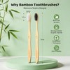 Bamboo Toothbrushes 10 Pack, BPA Free Plant Based Soft Bristle