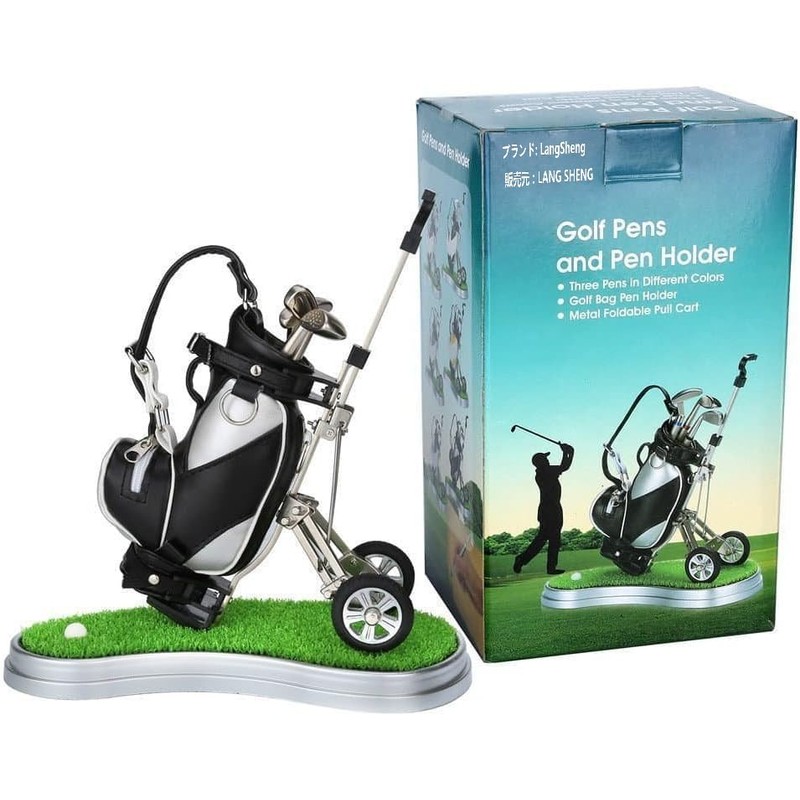 Golf Pen, 3 Pen Holder, Golf Prizes, Golf Favors, Golf