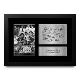HWC Trading Aston Villa 1982 European Cup Winners Gifts Printed Signed Autograph Picture for Football Fans and Supporters - A4 Framed