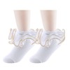 Yepami Big Girls Lace Socks Shimmering Cute Ruffle Comfortable Frilly