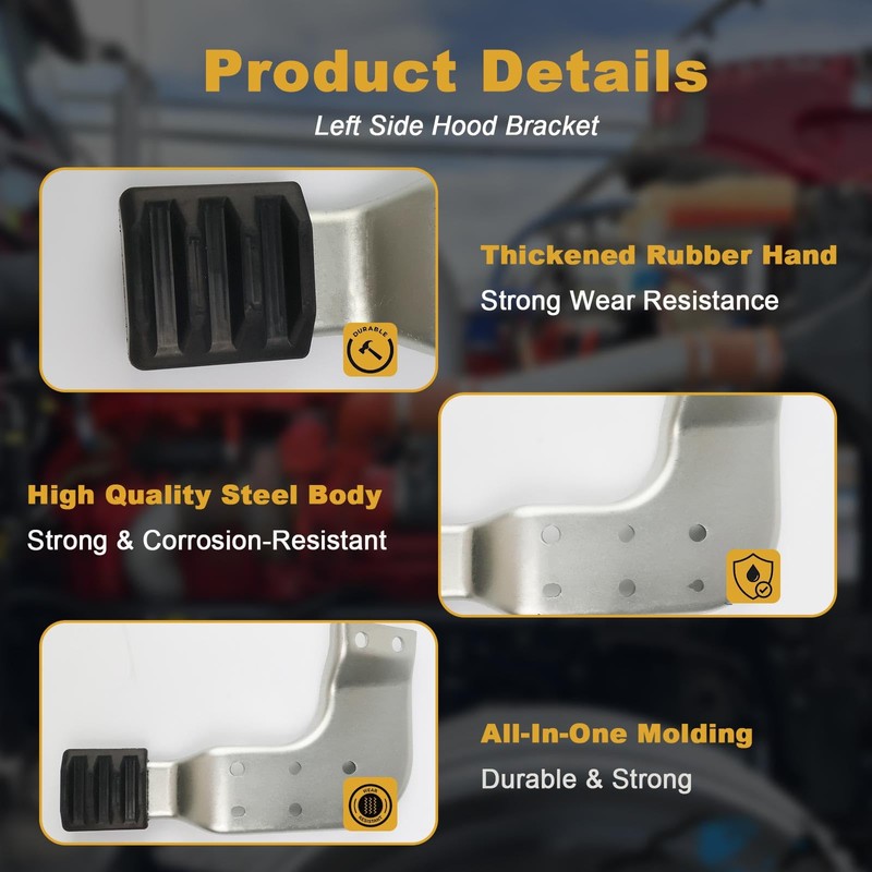 LLYZFED Left Side Hood Bracket Fit for Peterbilt 389 131