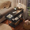 WLIVE Narrow Side Table with 2 USB Ports and 2