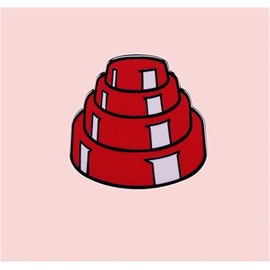 Red Energy Dome Brooch Pin Rock Band Enamel Pin Cool Enamel Pin Cute Brooches for Backpacks Hats and Jackets