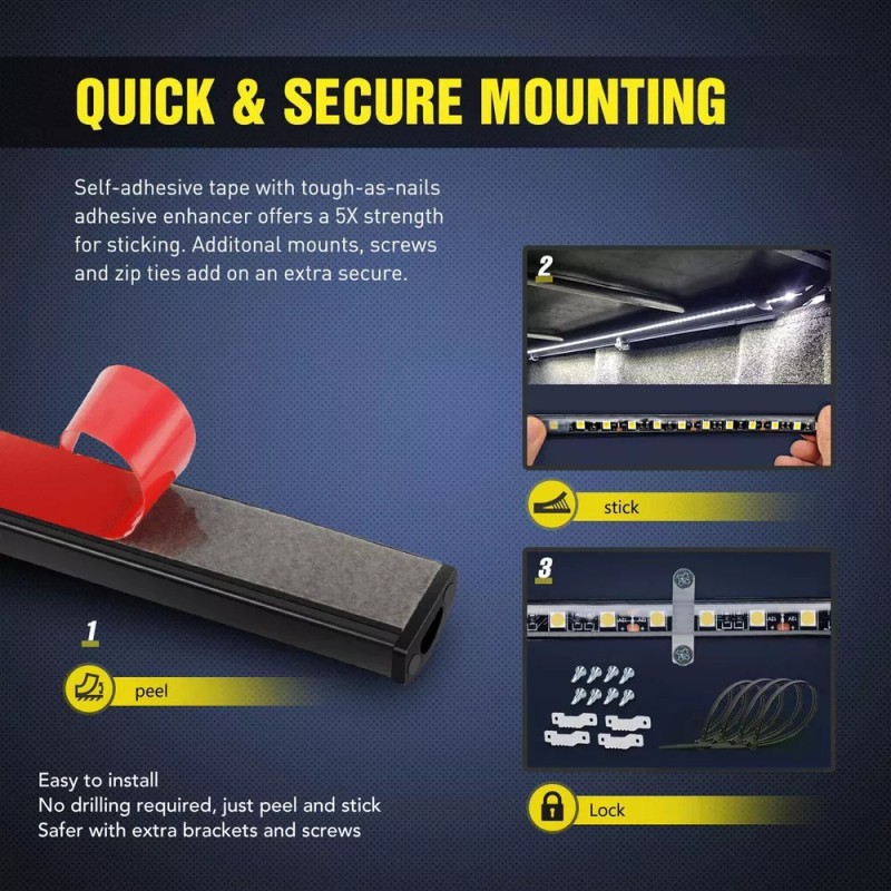 generic 2 Luces Led Para Estribo, 800 Lm, Ámbar Blanco,