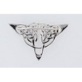 Jewelry Trends Sterling Silver Round Celtic Knot Elegant Weave Brooch Pin (Triangle Celtic Knot)